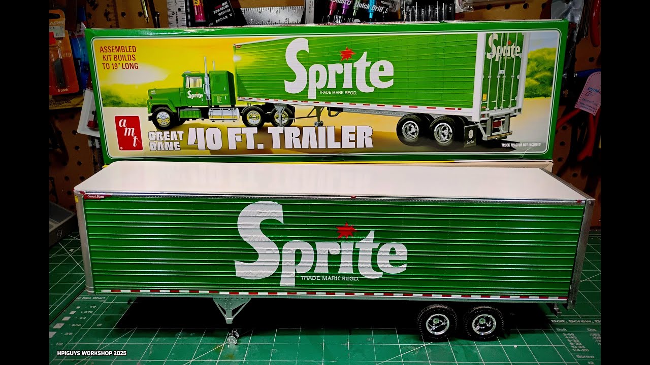 Great Dane Semi Trailer Sprite 1/25 Scale Model Kit Build How To Assemble Paint Waterslide Decal