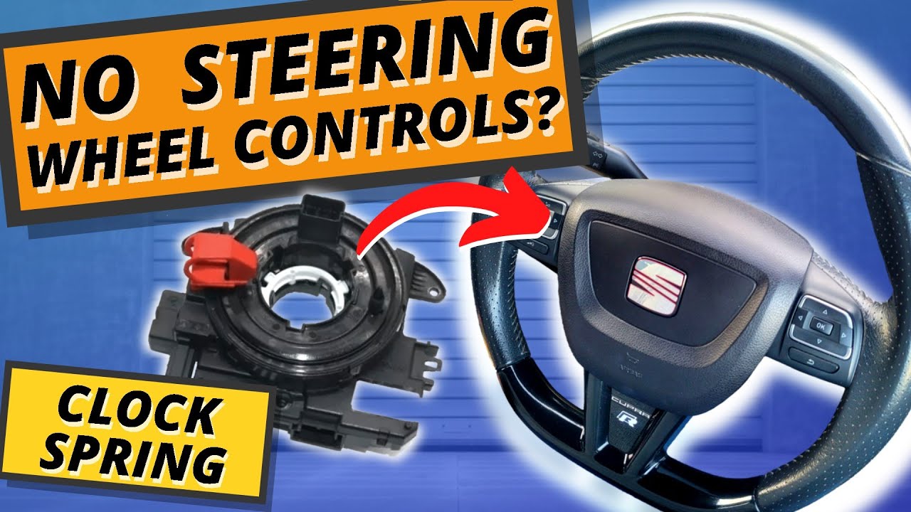 How to replace a clock spring | No steering wheel controls? + airbag removal Seat Leon 1P1