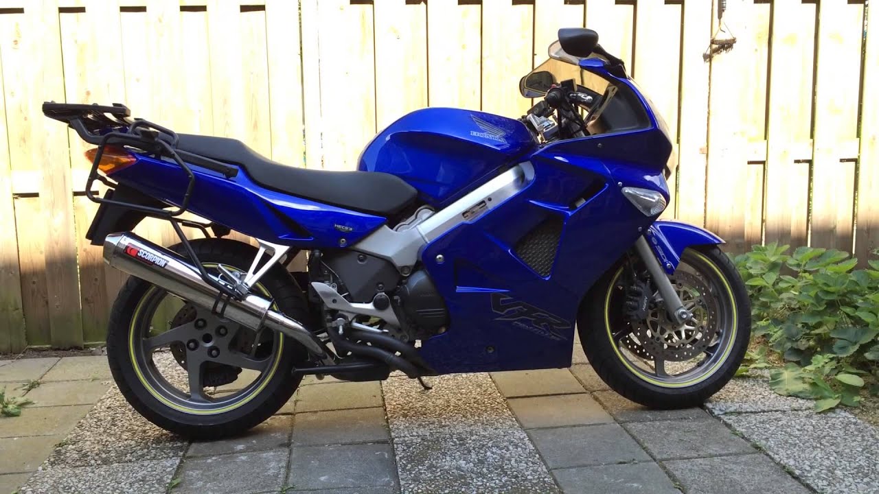 Honda VFR 800 Fi 2001 Scorpion RED POWER exhaust sound comparison HD