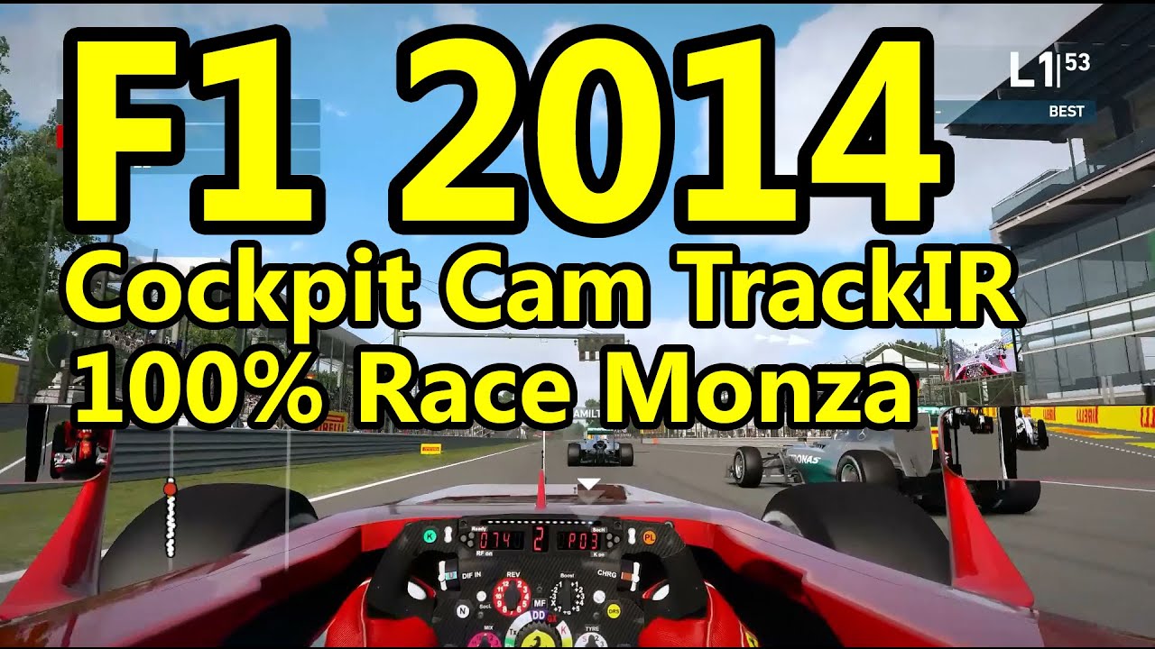 F1 2014 Gameplay PC : Cockpit Cam TrackIR5 100% Race Monza 1080p HD