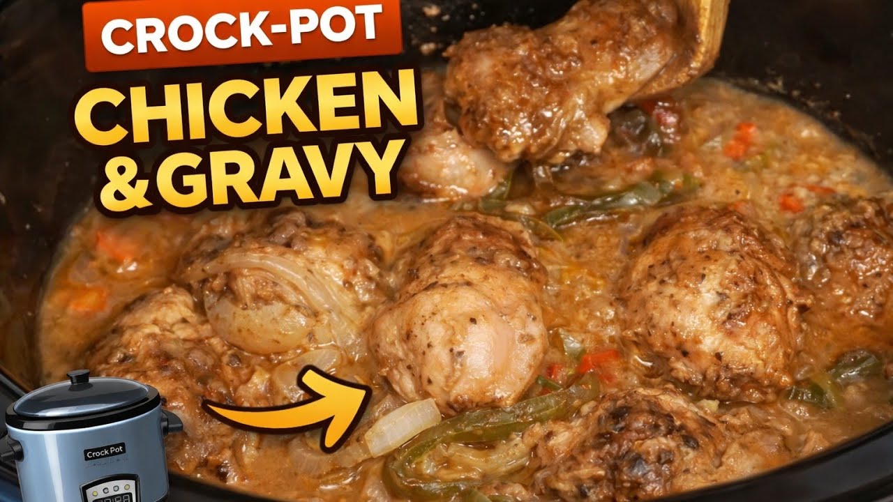 Easy Smothered Chicken Crockpot Recipe | Simple and Perfect for Beginner Cooks 🤤