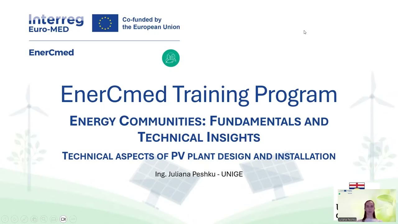 EnerCmed Training Program - RECs: Technical aspects of PV plant design and installation