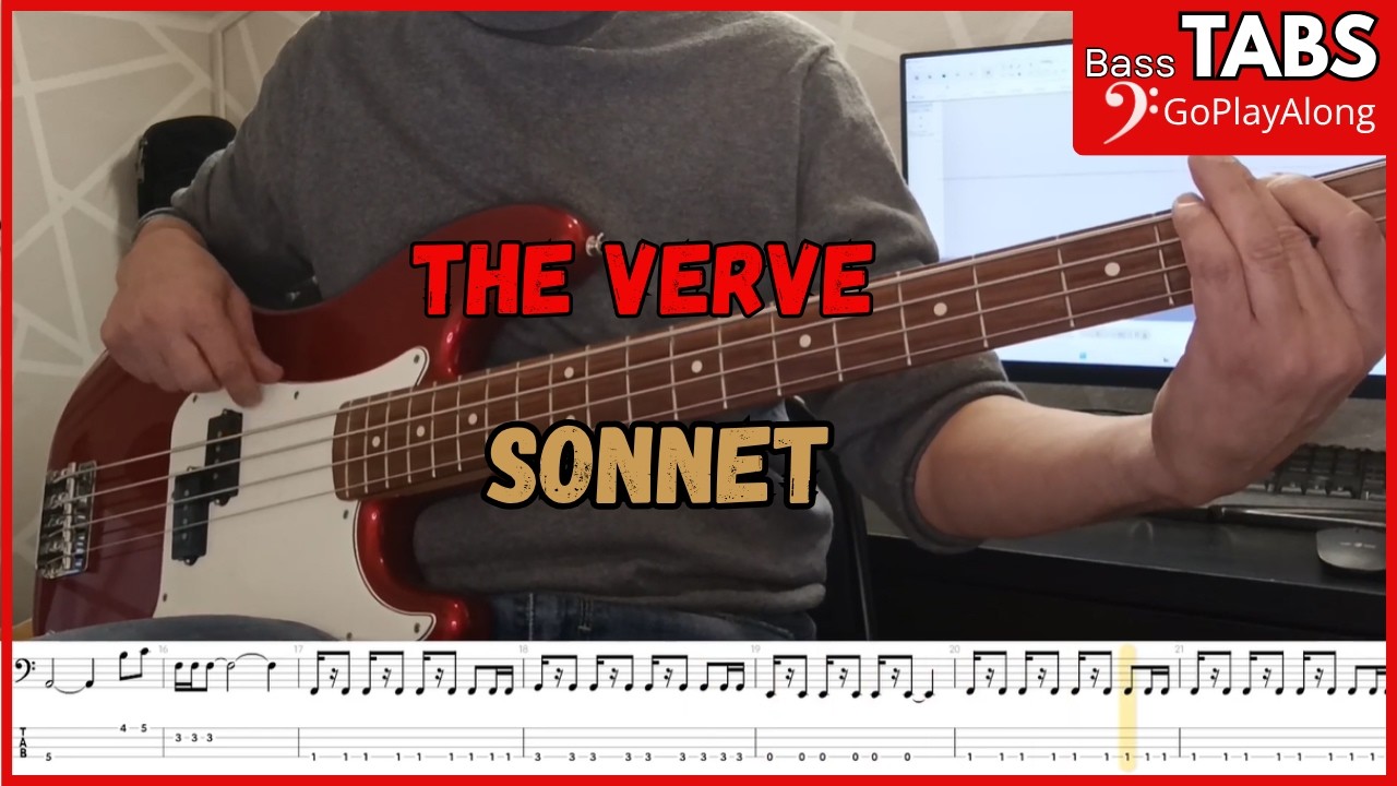 The Verve - Sonnet (Play Along Tabs Bass Cover)