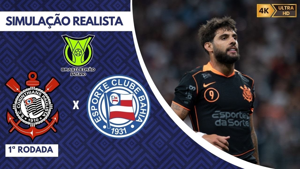 CORINTHIANS x BAHIA | BRASILEIRÃO 2026 | AO VIVO E COM IMAGENS | SIMULAÇÃO PES2021
