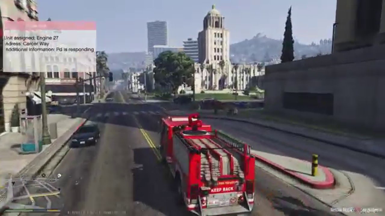 GTA 5 - Fire Department Mod "LSFDFR" Live Commentary - Firefighter BRAWL!