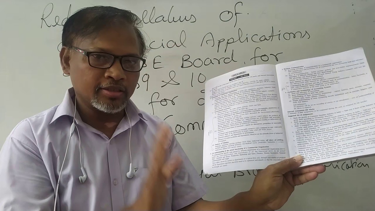 Explained Reduced Syllabus in COMMERCIAL APPLICATIONS IN ICSE BOARD FOR CLASSES 9 & 10