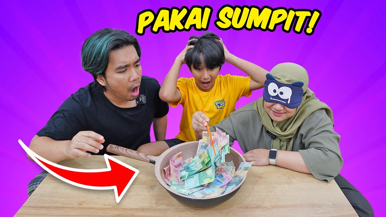 Tantangan Ambil Uang Pakai Sumpit | Keluarga Ziyan