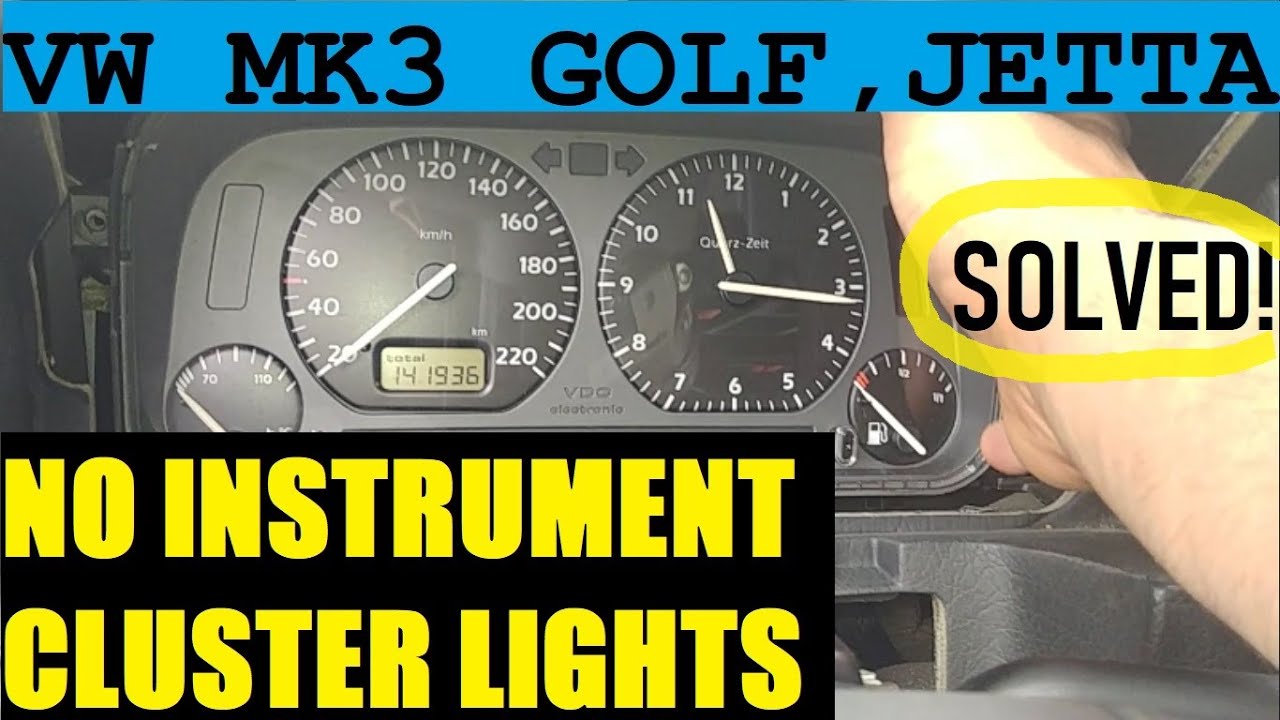 HOW TO REPLACE INSTRUMENT CLUSTER LIGHTS on VW MK3 GOLF, JETTA. REMOVAL & INSTALLATION. 