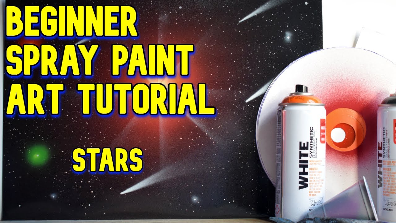 BEGINNERS Spray Paint Art Tutorial - Episode 15 (Stars)