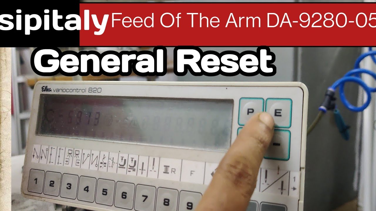 Sipitaly Feed of the Arm General Reset Program with pully rotation settings A to Z-M/DA 9280-05