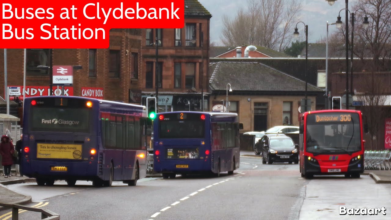 Buses at Clydebank Bus Station, Glasgow • CentralScotlandBuses