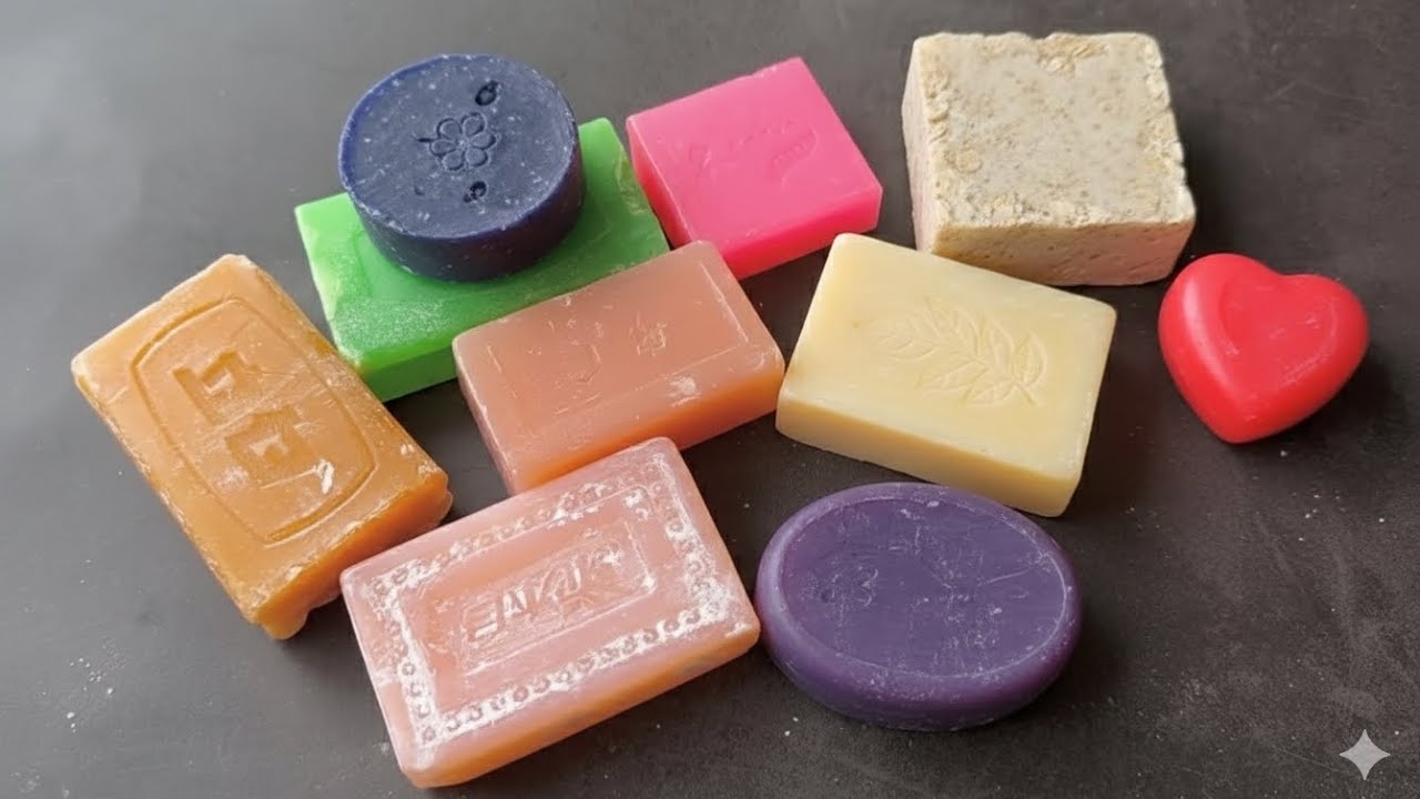 🤩Relaxing ASMR SOAP•Cutting Dry Soap•Bundle of mix colourful ✨ soap & cutting asmr