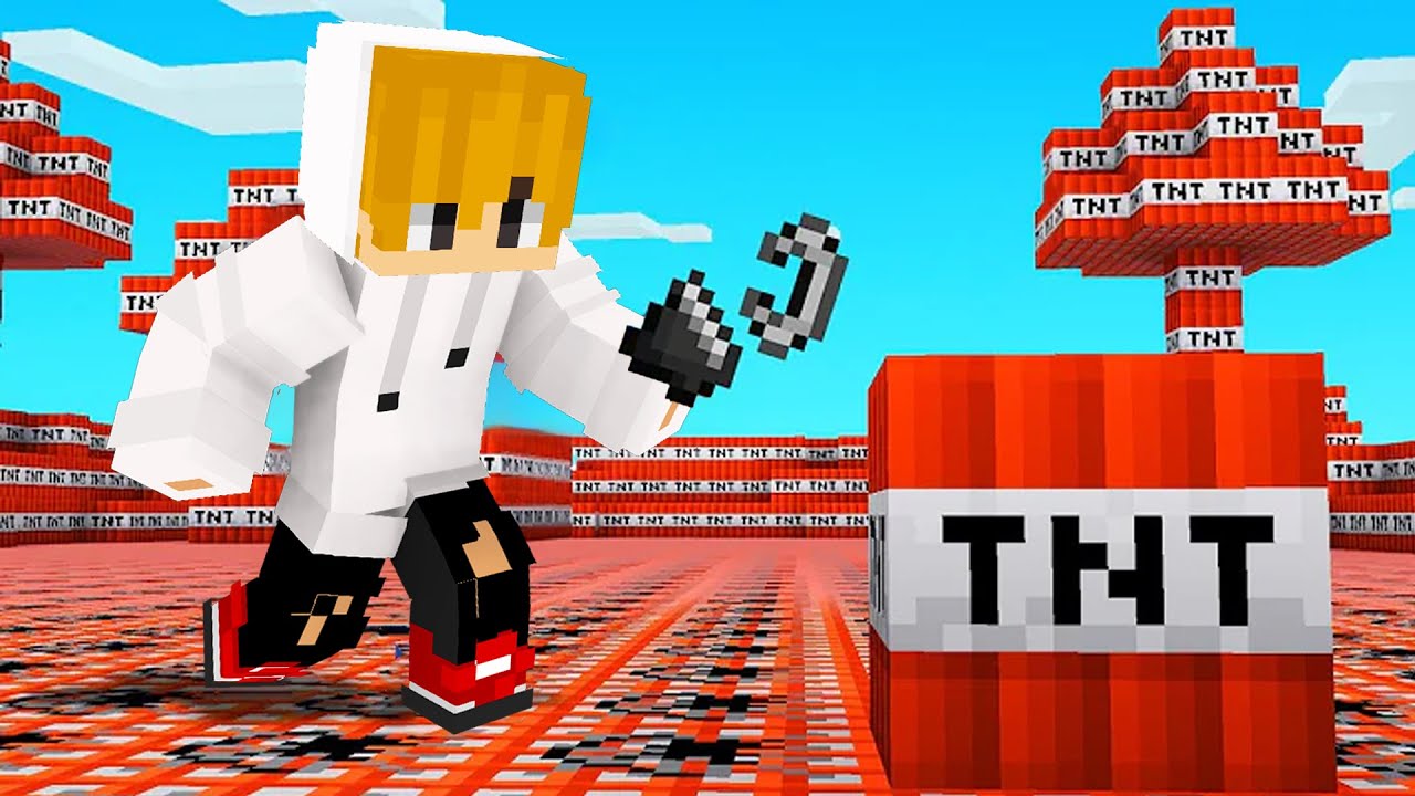 Beating Minecraft, But the entire World is TNT....  ( Tagalog )