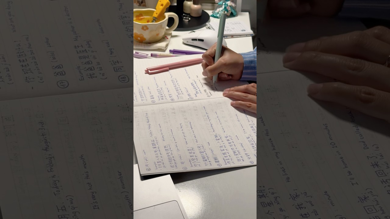 an afternoon vlog - learning Chinese #inspiration #aesthetic #motivation #study #studymotivation