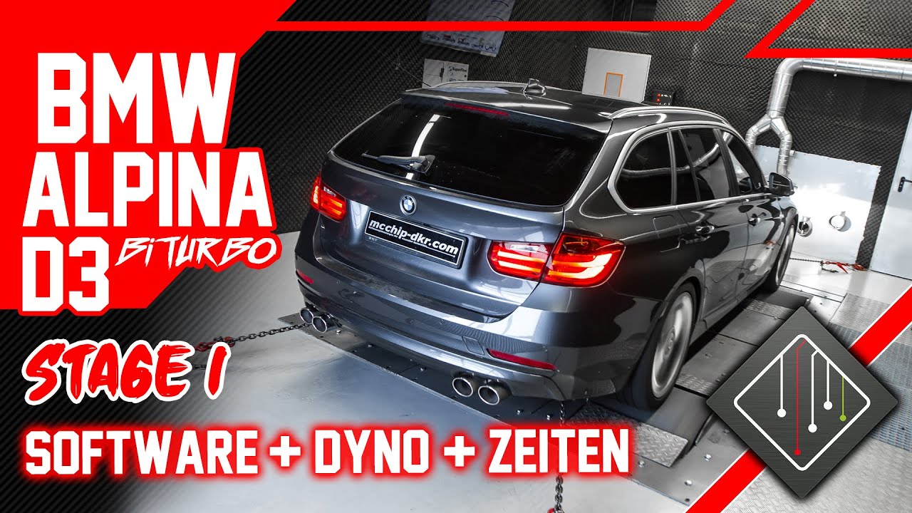 BMW ALPINA D3 Biturbo Touring | Stage 1 Chiptuning - Dyno - 100-200 | mcchip-dkr