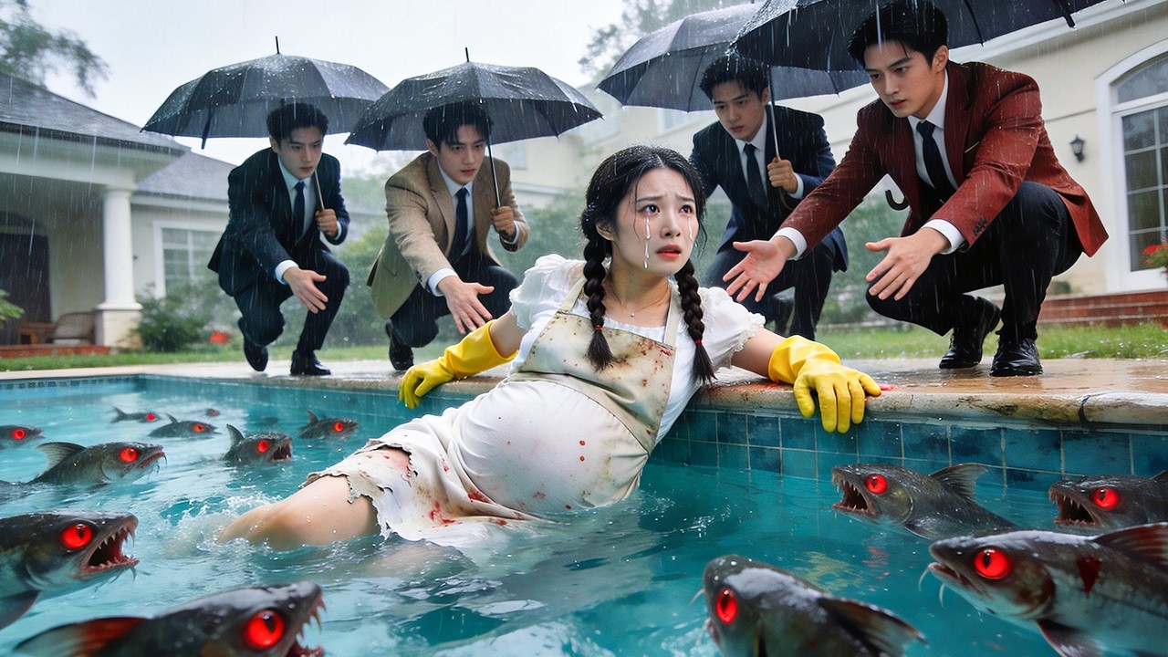 Pregnant kicked in water—I'm billionaire heiress! 4 tycoon brothers take me home, slap cheaters!