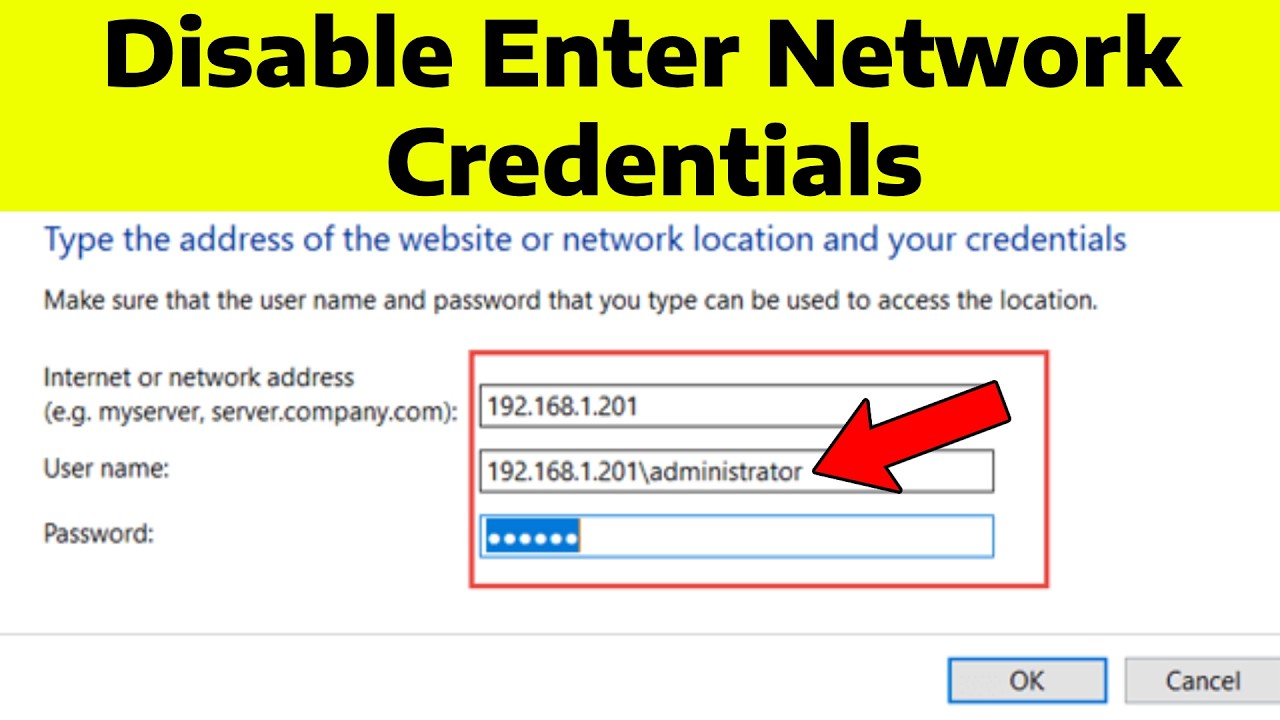How To Disable Enter Network Credentials on Network Connections in Windows