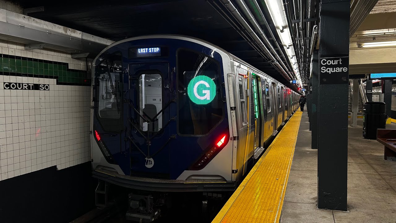 IND Subway: R211T (G) Train Ride from Church Avenue to Court Square