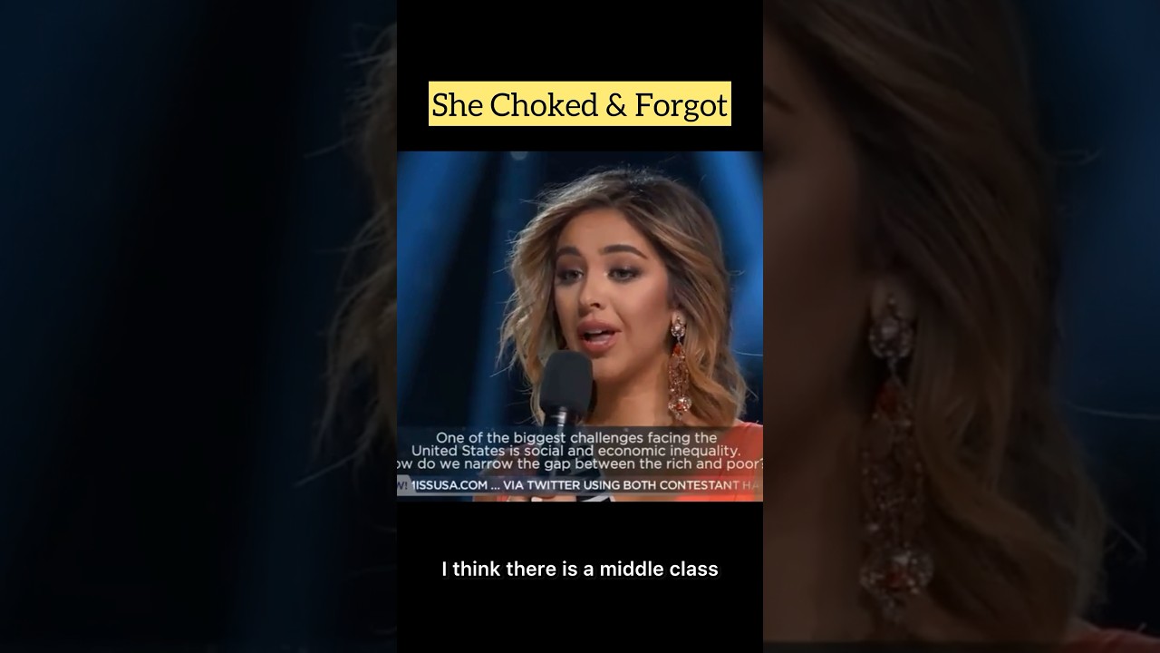 Beauty Queen Chokes and Forgets Answer!