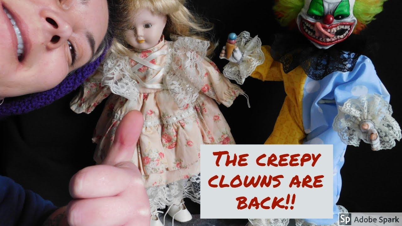 Porcelain doll to evil clown