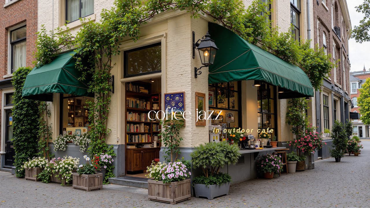 Tranquil City Cafe | Soft Jazz and Rain Sounds for Relaxation, Studying and Calm Work Mornings