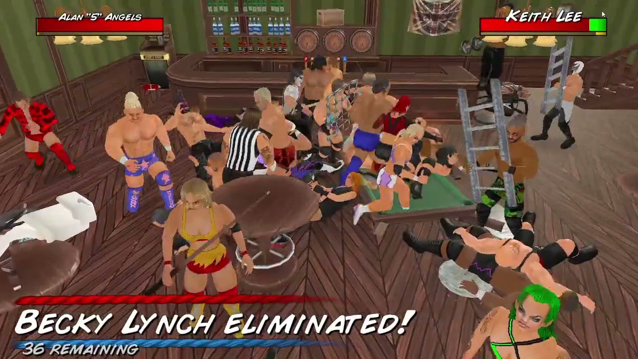 Wrestling Empire: 49 man Bar Room Brawl!!