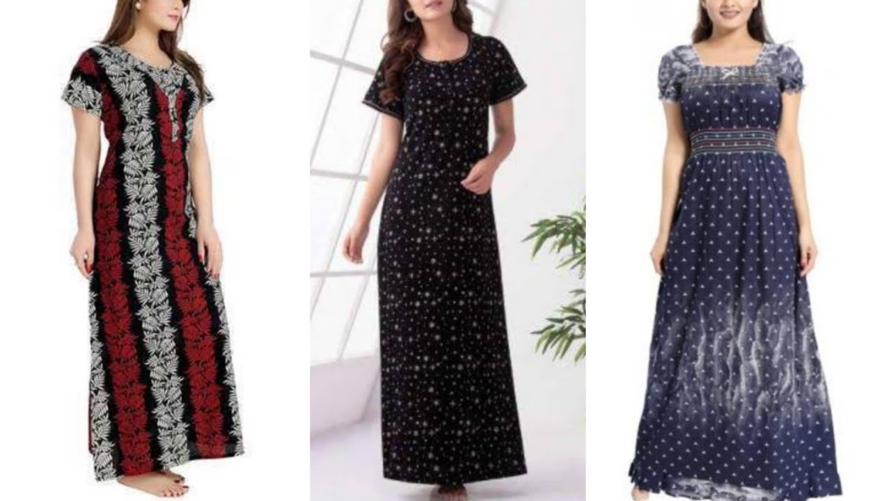 Beautiful Cotton Nighty Design | Ladies Nighty Design Images | Night Gown Dresses #nighty #fashion 