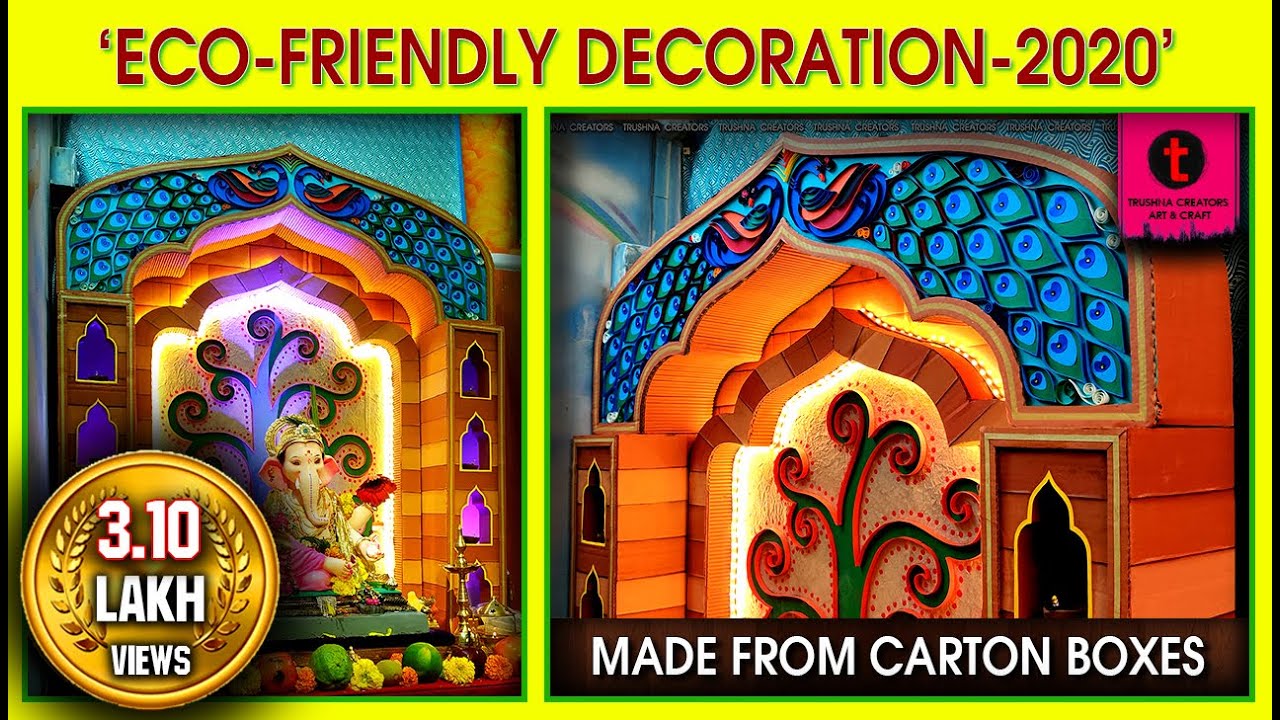 ECO FRIENDLY GANPATI DECORATION  | RAJASTHANI ARCHITECTURE