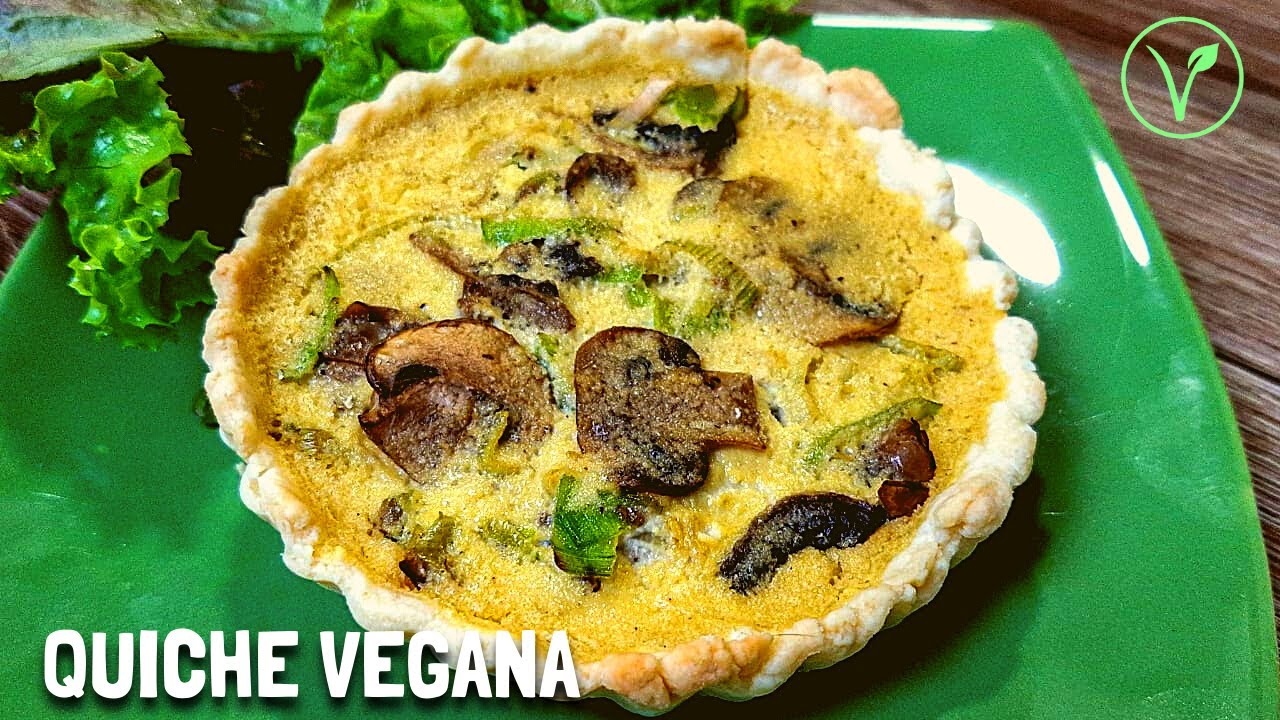 QUICHE de ALHO PORÓ e COGUMELO | Vegana | Sem Ovo e Sem Lactose