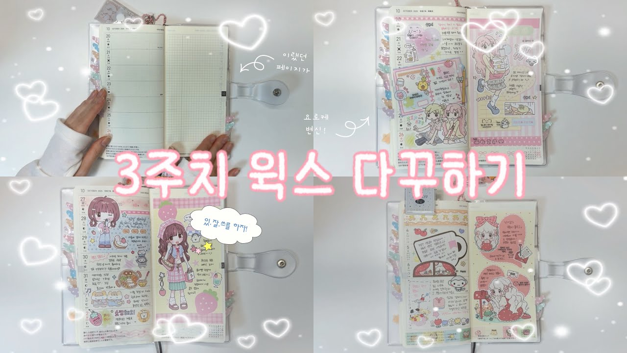 3주치 윅스 다꾸하기₊ ♪ ・₊✩  | 있잘쓰하기 프로젝트!😼 | 하루랜드 • 포랑 • 소랏x코튼월드