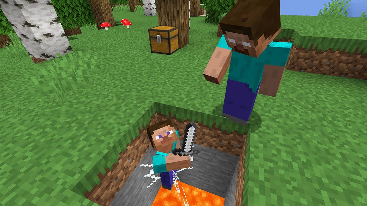 Minecraft but Herobrine troll Steave.. Help.. By Boris craft