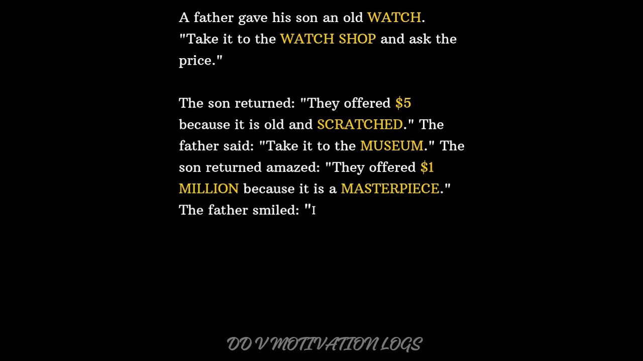 A father gave his son an old WATCH⌚ 