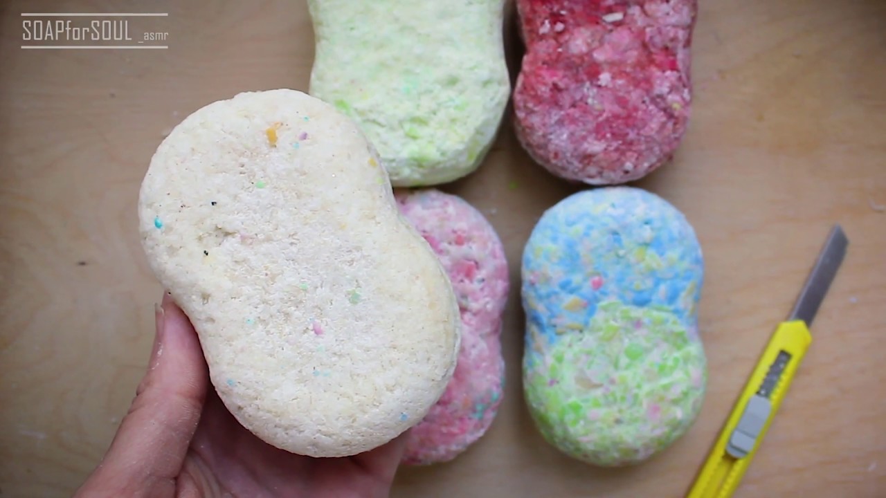 DRY RECYCLED SOAP CUTTING. Satisfying ASMR\ RELAXING SLEEP HELP VIDEO