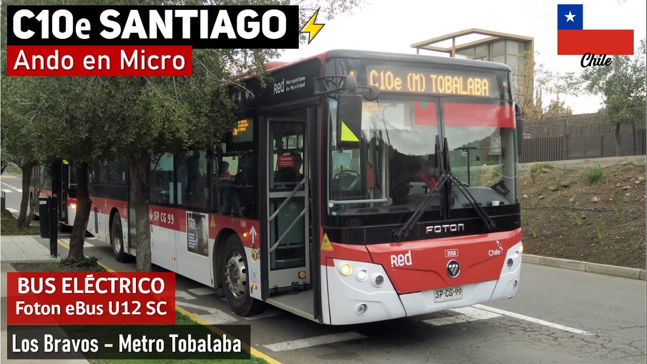 Поездка C10e RED в Сантьяго на электробусе Foton eBus U12 SC SPCG84