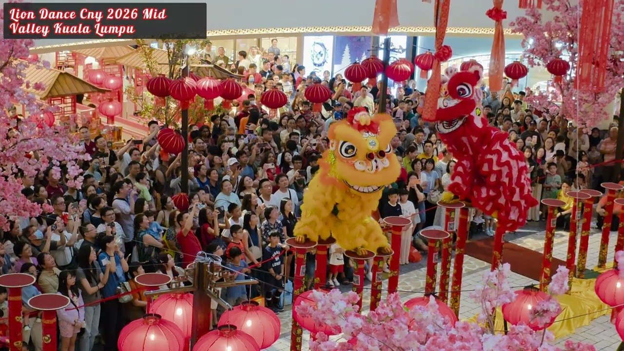 Amazing Lion Dance Cny 2026 at Mid Valley Mall Kuala Lumpur