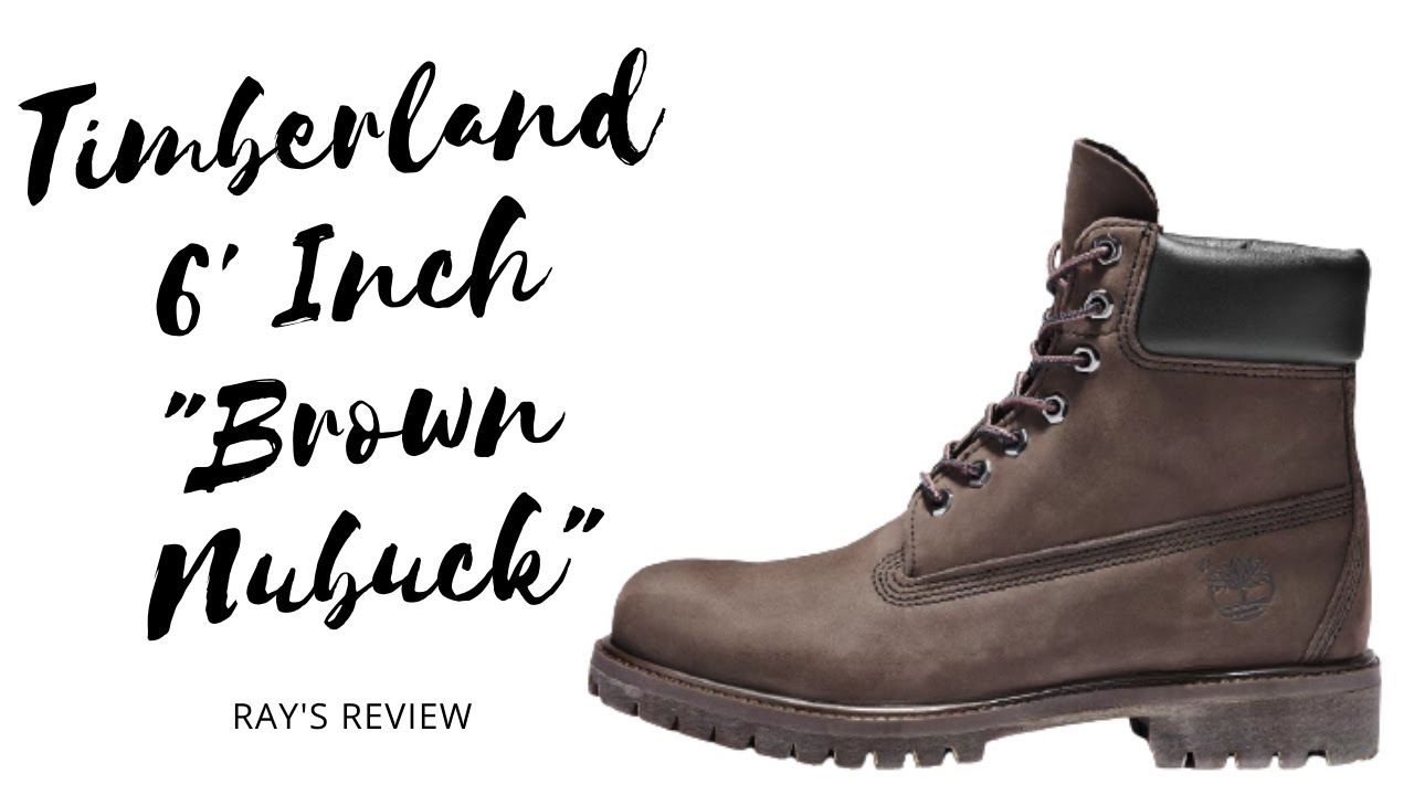 Timberland 6' Premium "Medium Brown Nubuck Boots" On Feet Review