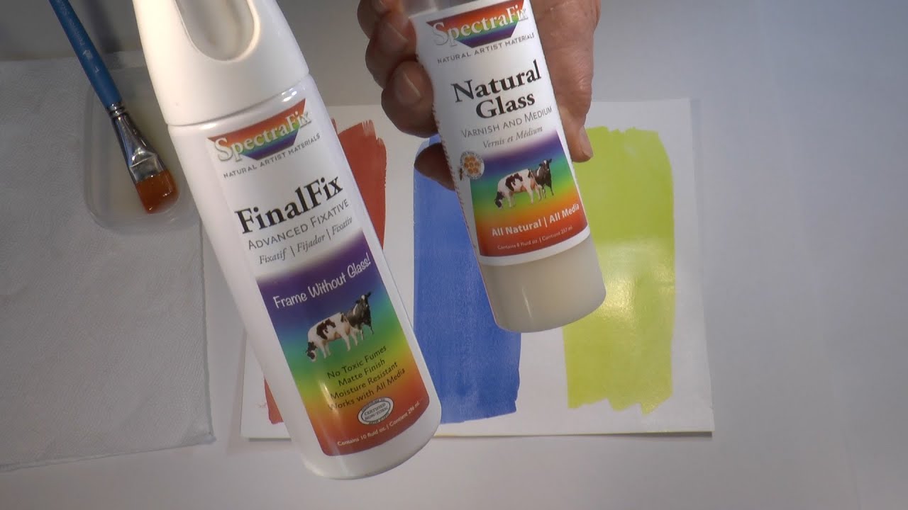 SpectraFix Natural Glass  and FinalFix on Gouache