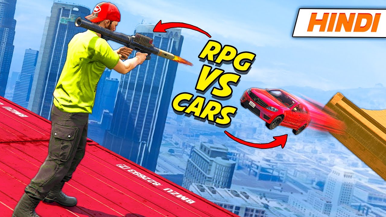 GTA 5: RPG vs CARS Insane Race 😍 | GTA 5 Online Hindi Funny Moments | Saxisam