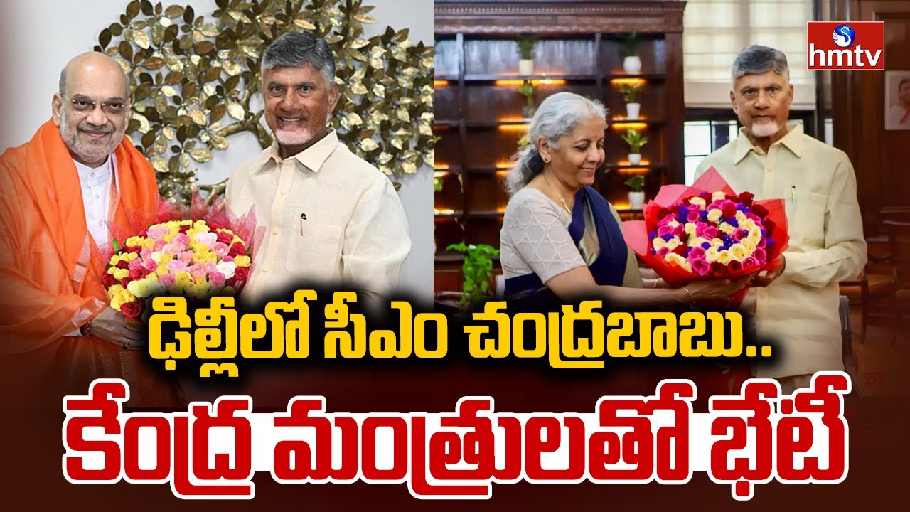 ఢిల్లీ లో సీఎం చంద్రబాబు.. పలువురు కేంద్ర మంత్రులతో భేటీ | CM Chandrababu Delhi Tour Updates | hmtv