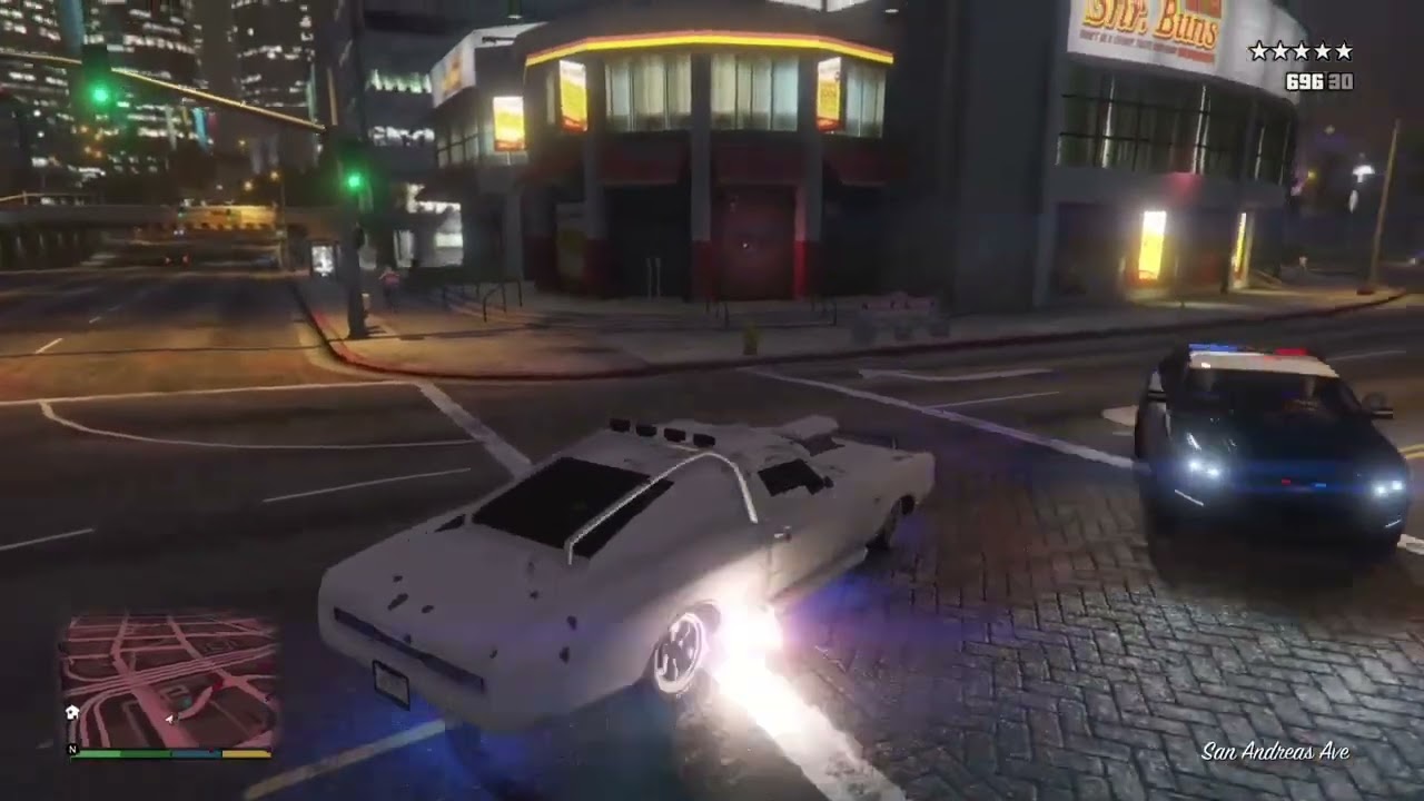 ESCAPING POLICE WITH DUKE O DEATH GTA V