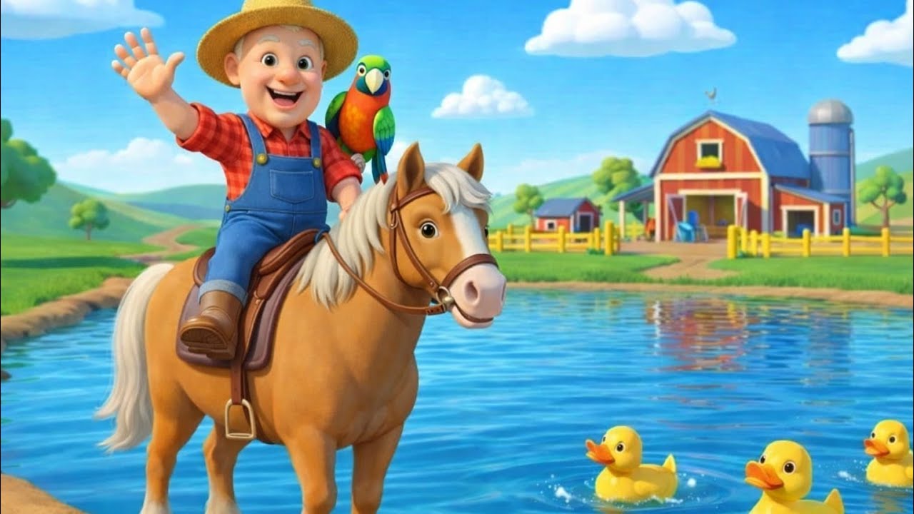Old MacDonald Had a Farm 🐎🐅 | Animals Sounds Nursery Rhyme for Kids