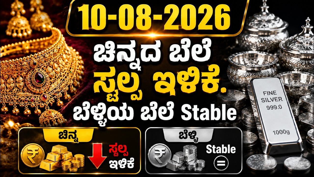 Today Gold Rate 10-08-2026 | Gold Price in Karnataka | Today Gold Silver Rate in Bangalore