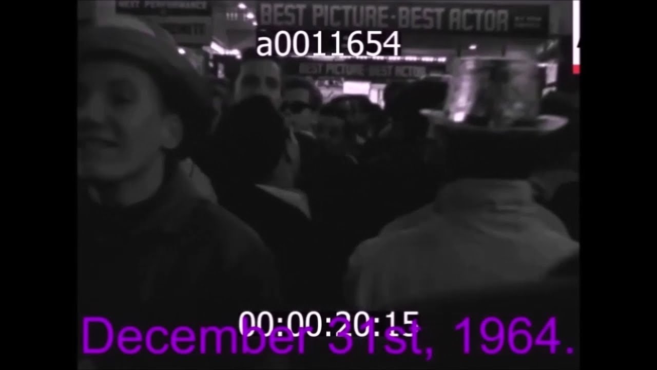 New Year's Ball Drop and celebration footage (And audio) (1929 - 2022)