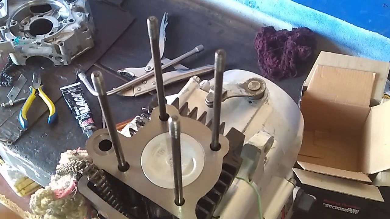 montagem de cilindro motor 50 cc