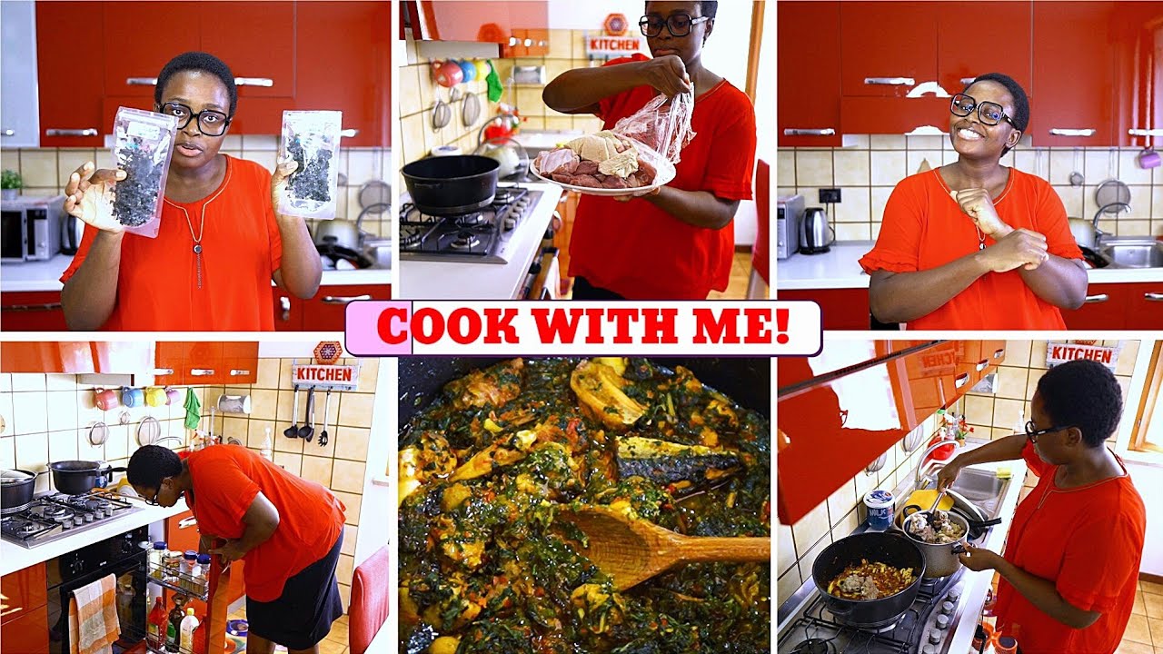 FUN COOKING VLOG | Cook & Eat with me | Yummy & Delicious Efo Riro Recipe with *2 must add veggies*