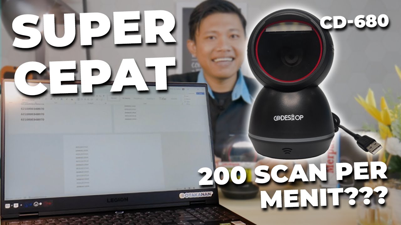 SCANNER BARCODE TERCEPAT?? CODESHOP CD-680 BISA SCAN APAPUN 1D & 2D