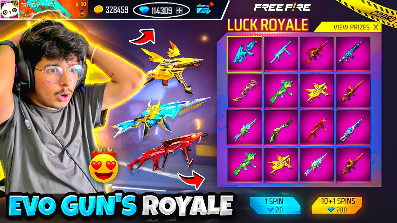 Free Fire New Legendary Royale I Got All Rare Gun Skins😍 In 10,000 Diamonds💎 -Garena Free Fire
