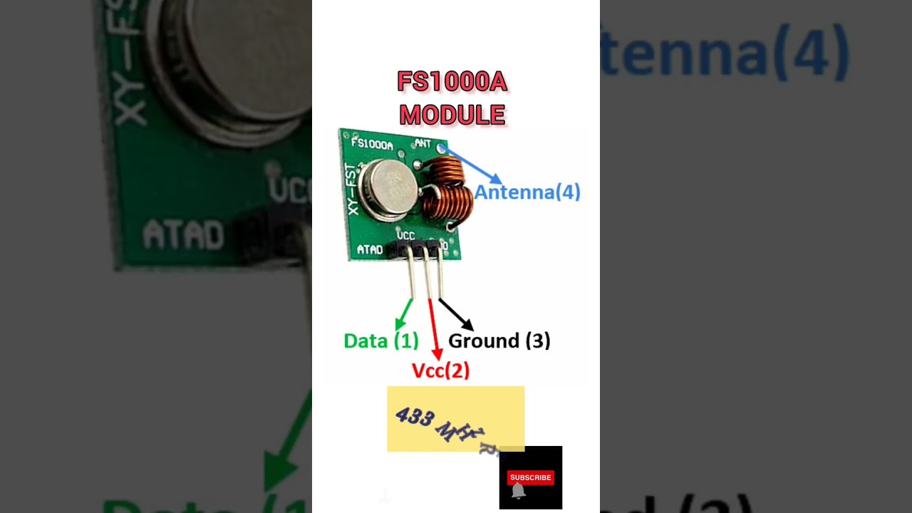 FS1000A PINOUT #akexperiment #electronic #pinout #FS1000A #1000 #rftransmetter #smd #433mhz #shorts