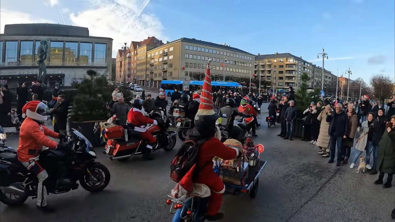 Christmas ride through Gothenburg city