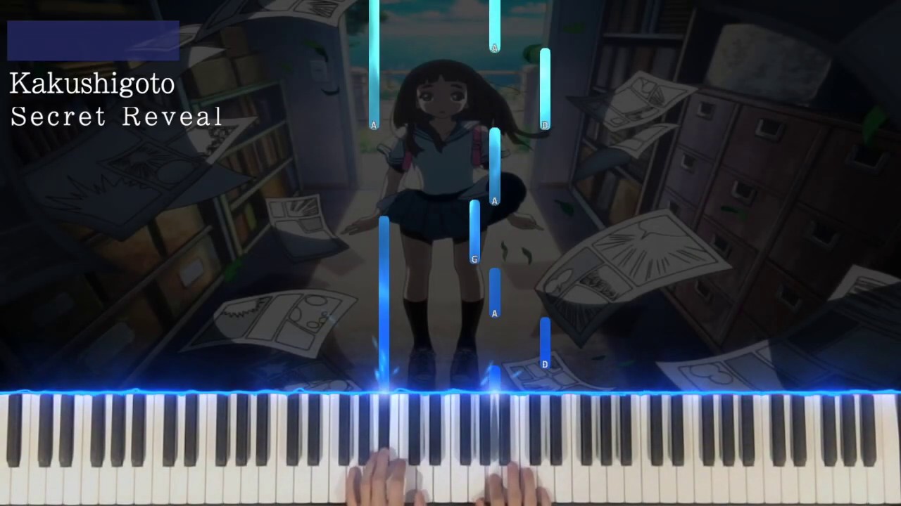 Kakushigoto Episode 1&12 OST - Secret Reveal [Piano Tutorial + sheet]